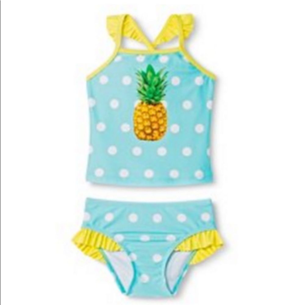 Circo polka dot pineapple 2 piece swimsuit 9mo